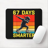 Tapis De Souris 67th Day Of School 67 Days Smarter Dabbing Six Sev (Avec souris)