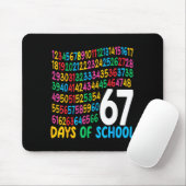 Tapis De Souris 67th Day Of School 67 Math Numbers Teacher Kids 67 (Avec souris)