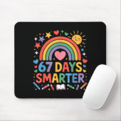 Tapis De Souris 67th Day Of School Meme 67 Days Smarter Rainbow Ki (Avec souris)