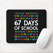 Tapis De Souris 67th Day Of School Teacher Kids 67 Math Numbers 10 (Avec souris)