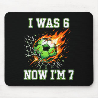 Tapis De Souris 6 7 J'étais 6 maintenant j'ai 7 ans Football Anniv