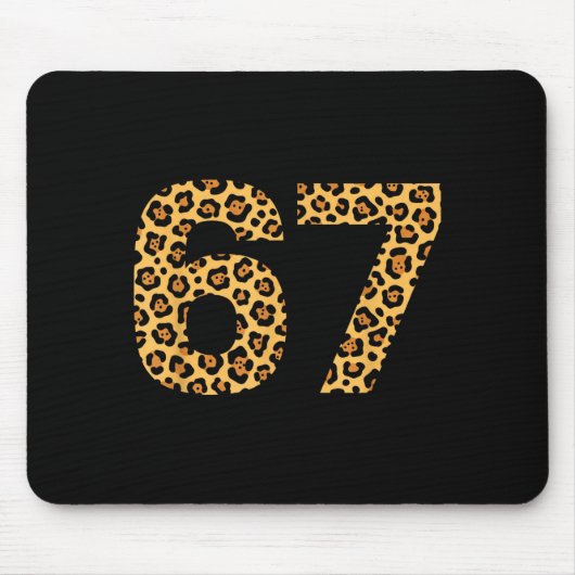 Tapis De Souris 6-7 Meme Leopard Cheetah Cool Six-seven Funny 67 G (Devant)