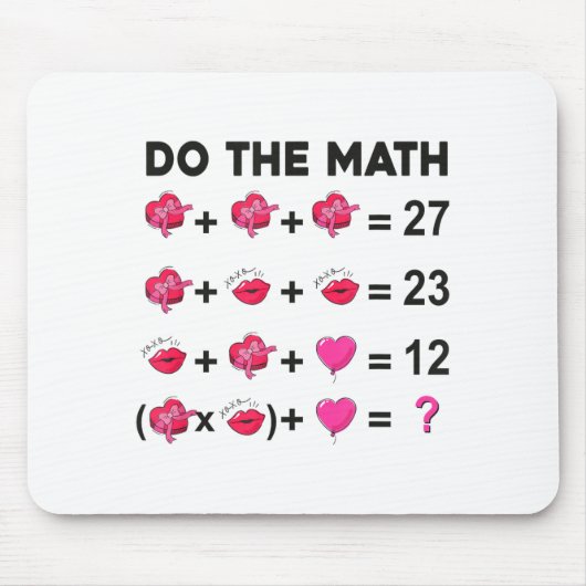 Tapis De Souris 6 7 Meme Six Seven Do The Math Teacher Valentines  (Devant)