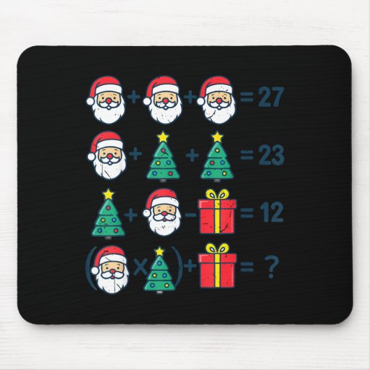 Tapis De Souris 6 7 Order Operation Christmas Math Professor Costu (Devant)