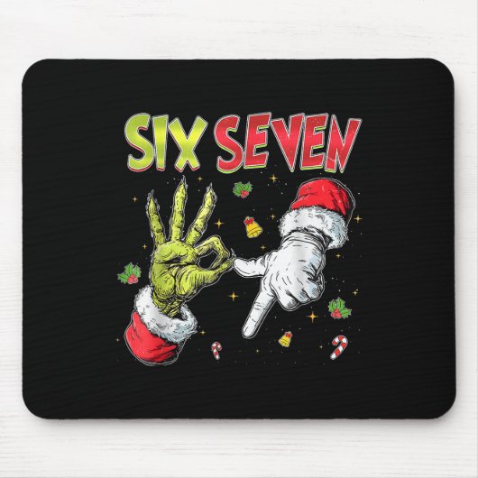 Tapis De Souris 6 7 Six Seven Main Génération Z Alpha Argot Meme N (Devant)