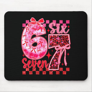 Tapis De Souris 6 7 Six Seven Mème Coquette Arc Léopard Cœur Vale