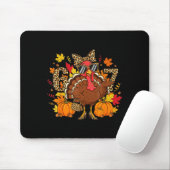 Tapis De Souris 6 7 Thanksgiving Funny Leopard Bow Turkey Six Seve (Avec souris)