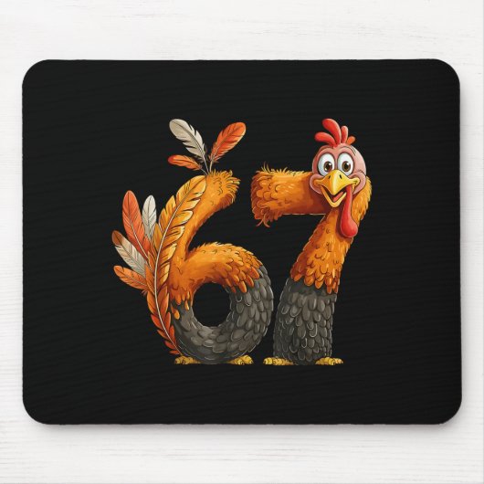 Tapis De Souris 6 7 Thanksgiving Funny Turkey Thanksgiving 67 Men (Devant)