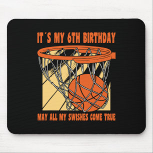 Tapis De Souris 6 ans Joyeux 6e anniversaire Basketball 6e anniver