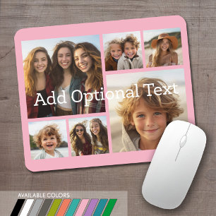 Tapis De Souris 6 Collage de photos Texte facultatif — CAN Edit