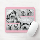 Tapis De Souris 6 Collage de photos Texte facultatif — CAN Edit Co (Avec souris)