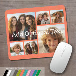 Tapis De Souris 6 Collage de photos Texte facultatif — CAN Edit Co<br><div class="desc">Ajoutez vos photos préférées à ce modèle amusant. Vous pouvez utiliser des photos carrés ou n'importe quelle photo pour cette grille.</div>