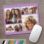 Tapis De Souris 6 Collage de photos Texte facultatif — CAN Edit Co<br><div class="desc">Ajoutez vos photos préférées à ce modèle amusant. Vous pouvez utiliser des photos carrés ou n'importe quelle photo pour cette grille.</div>