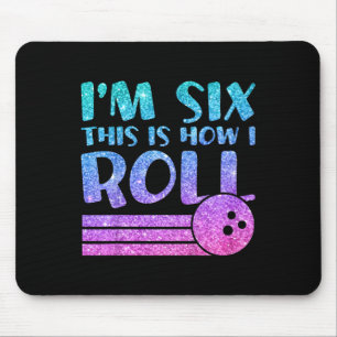 Tapis De Souris 6e anniversaire fille Bowling cadeau - I'm 6 C'est