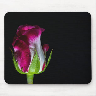 Tapis De Souris 7019-Rose blanche pointue rouge