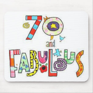 Tapis De Souris 70 and Fabulous Happy 70th Birthday