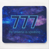 Tapis De Souris 777 Manifestation de l'ange en bleu foncé (Devant)