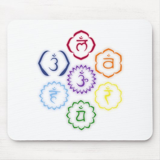 Tapis De Souris 7 Chakras en cercle (Devant)