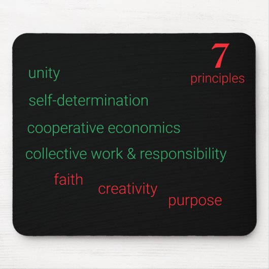 Tapis De Souris 7 Principes de Kwanzaa (Devant)