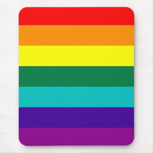 Tapis De Souris 7-Stripe Rainbow Pride Flag (Devant)