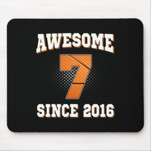 Tapis De Souris 7e anniversaire Basketball 7 ans Awesome depuis