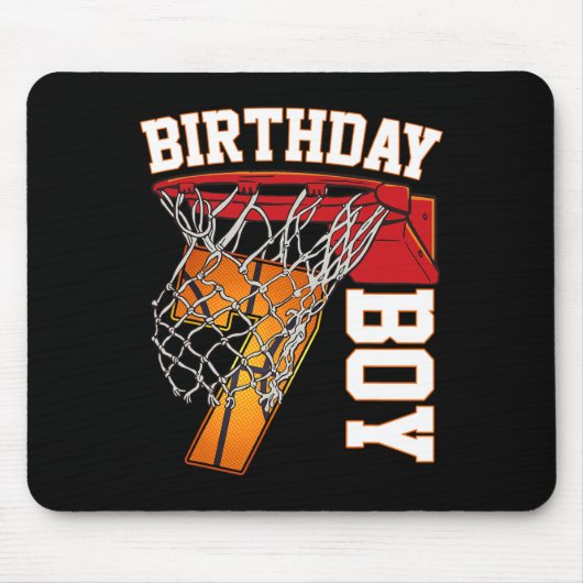 Tapis De Souris 7e anniversaire Boy Basketball 7 ans Thème Playe (Devant)