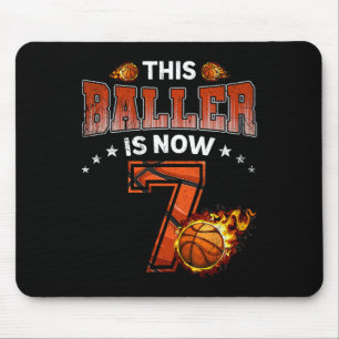 Tapis De Souris 7e anniversaire Boys Joueur de basket-ball Cadeaux