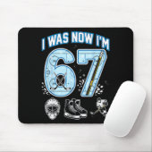 Tapis De Souris 7e anniversaire J'avais 6 ans Je suis 7 Six Sept 6 (Avec souris)