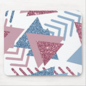 Tapis De Souris 80s Abstrait lunaire | Dusty rose et bleu Custom M (Devant)