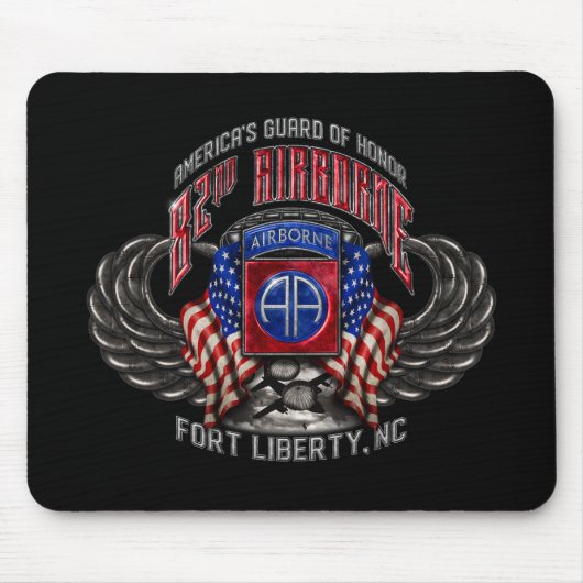 Tapis De Souris 82e Mousepad noir aéroporté (Devant)