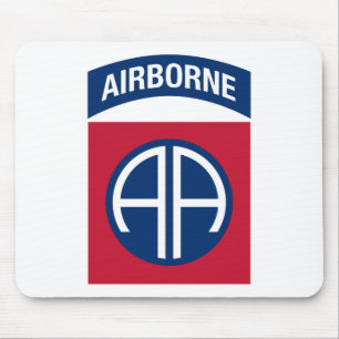 Tapis De Souris 82nd Airborne Division Insignia Military Veteran