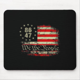 Tapis De Souris 8647 Trump 86 47 Drapeau américain Nous le Peuple