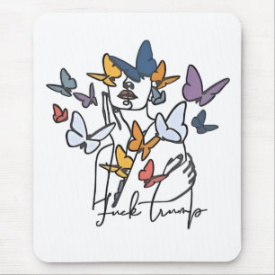 Tapis De Souris 86 47 T-shirt Floral anti-Trump, Président de l'op