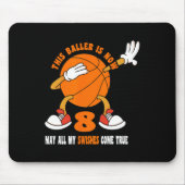 Tapis De Souris 8 ans Joyeux 8e anniversaire Basketball 8e anniver (Devant)