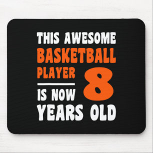 Tapis De Souris 8 ans Joyeux 8e anniversaire Basketball 8e Birt
