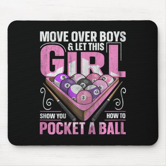 Tapis De Souris 8 Ball Pool Billard Devis Pour Une Joueuse De Bill (Devant)