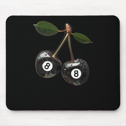 Tapis De Souris 8 Billard Billard Joueur Cerises (Devant)
