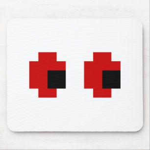 Tapis De Souris 8 Bit Yeux Rouges Effrayants