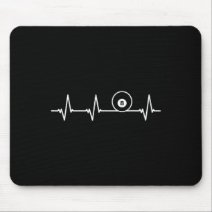 Tapis De Souris 8 Huit Ball Heartbeat Chemise Funny Billiard Cadea