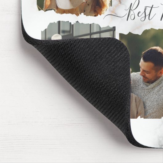 Tapis De Souris 8 Huit Photo Moderne Élégant Collage Famille Amour (Coin)