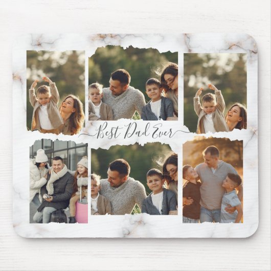 Tapis De Souris 8 Huit Photo Moderne Élégant Collage Famille Amour (Devant)