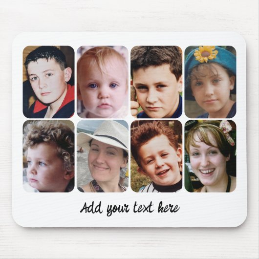 Tapis De Souris 8 photo collage white black (Devant)
