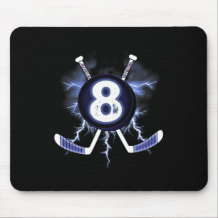 Tapis De Souris 8e anniversaire - Hockey sur glace 8 ans cadeau