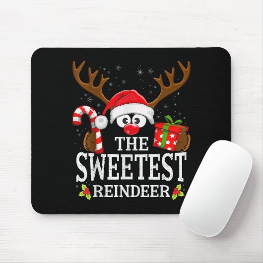 Tapis De Souris 99 Matching Christmas Reindeer Squad - Black Chris (Avec souris)