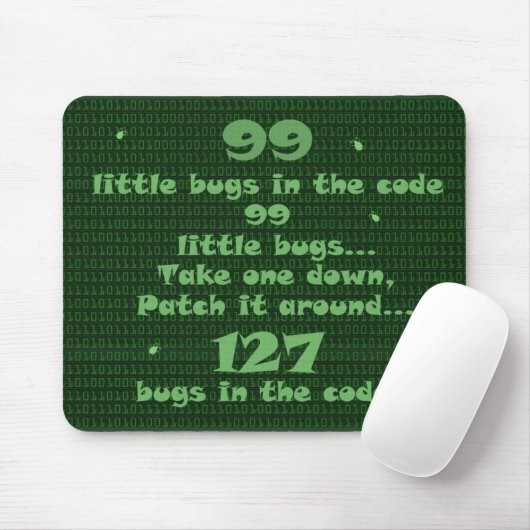 Tapis De Souris 99 petits insectes dans le code (Avec souris)