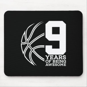 TAPIS DE SOURIS 9 ANS D'ÊTRE UN BASKETBALL MAGNIFIQUE 9E ANNIVERSA