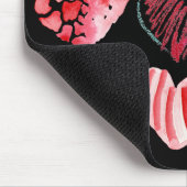 Tapis De Souris 9 coeurs d'amour sur Mousepad noir (Coin)