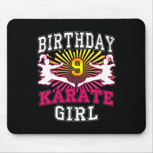 Tapis De Souris 9e anniversaire fille - Karate 9 ans