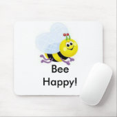 Tapis De Souris a67_cute_bee, abeille heureuse ! (Avec souris)