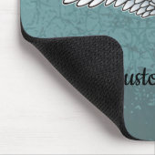 Tapis de souris à ailes bleu-gris (Coin)
